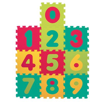Dalles en mousse Basic chiffres - Multicolore