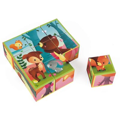 Puzzle Kubkid Animaux de la forêt - 9 cubes - Multicolore