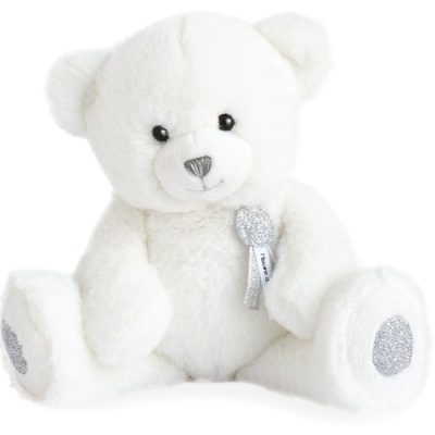 Peluche Ours Charms 24cm Blanc - Blanc