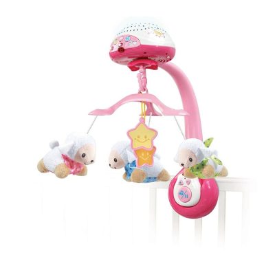 Mobile Lumi Compte Moutons - Rose - Rose