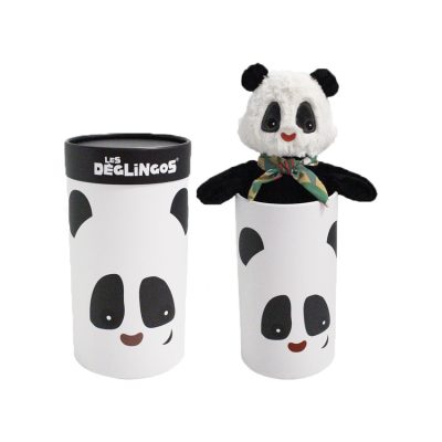 Peluche grand Simply - Rototos le Panda en boîte - Noir