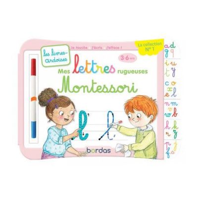 Livre d'apprentissage Lettres Rugeuses Montessori - Multicolore