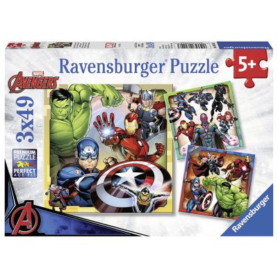Puzzles 3 x 49 Pièces Les Puissants Avengers Marvel - Gris