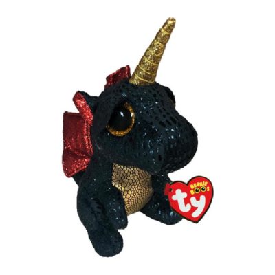 Peluche Beanie Boo’s 15 cm – Grindal le dragon - Noir
