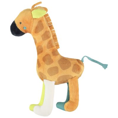 Girafe en velours à pattes contrastées - Jaune moyen