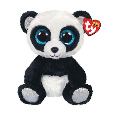 Peluche Beanie Boo’s 23 cm - Bamboo le panda - Blanc