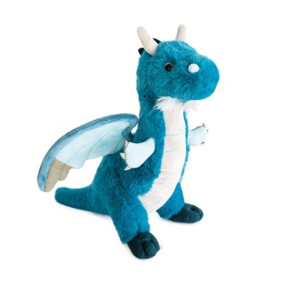 Peluche Grégoire le Dragon 30 cm - Bleu