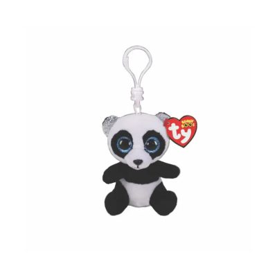Petite peluche Beanie Boo's clip - Bamboo le panda - Noir