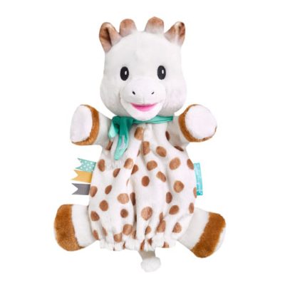 Doudou marionnette Sophie la Girafe - Blanc
