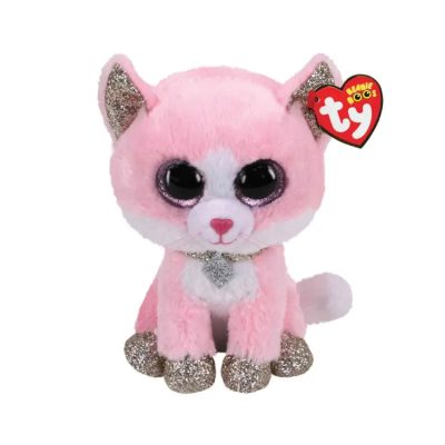 Peluche Beanie Boo's 15 cm - Fiona le chat - Rose