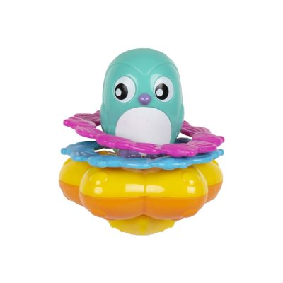 Mon pingouin de bain + anneaux empilables - Multicolore