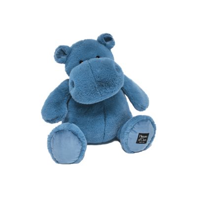 Peluche Hippo 40 cm - Bleu - Bleu