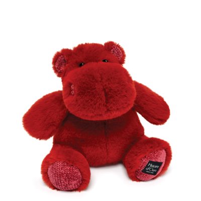 Peluche hippopotame 25 cm - Rouge - Rouge