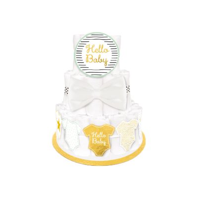 Support décoratif gâteau de couches Hello Baby - Multicolore