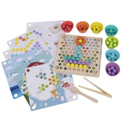 Jeu de billes colorées Montessori - Multicolore