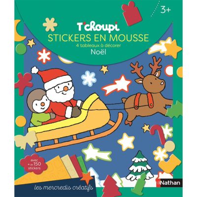 Livre T'choupi stickers en mousse Noël - Multicolore