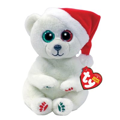 Peluche Beanie Bellies Small - Emery l'ours - Blanc