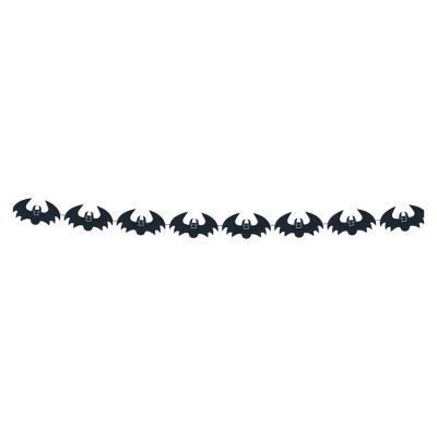 Guirlande Halloween chauves-souris 165 cm - Noir