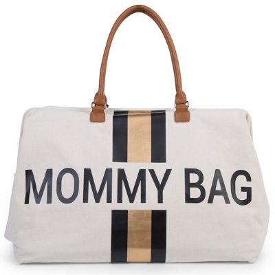 Sac à langer Mommy Bag - Blanc/noir/or - Blanc/noir