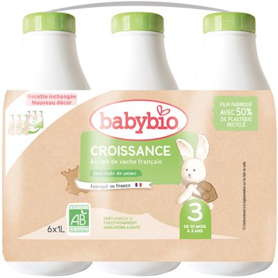Lait 3e âge croissance au lait de vache bio 6x1L - Multicolore