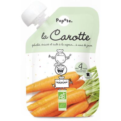 Gourde à la carotte bio - 120g - Blanc
