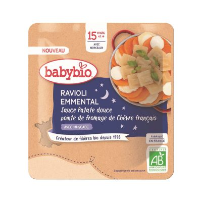 Sachet de ravioli emmental avec sauce de patate douce et fromage de chèvre 190g - Multicolore