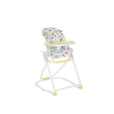 Chaise haute compacte réglable – Confetti Jaune - Jaune