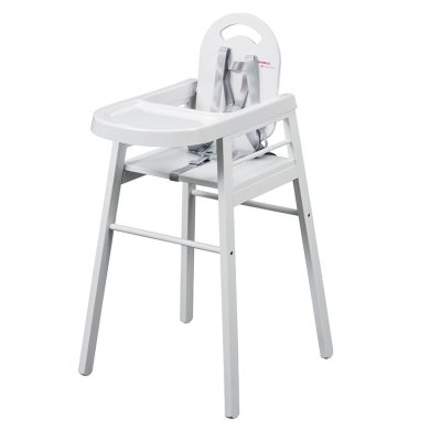 Chaise haute fixe Lili - Laqué blanc - Blanc