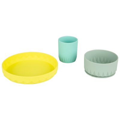 Set repas en silicone 3 pcs - Origami - Multicolore