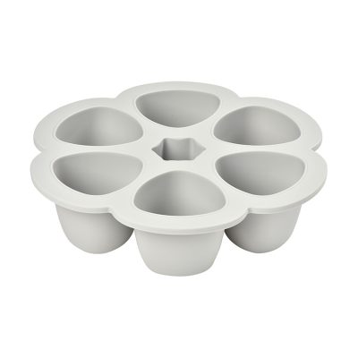 Pots de conservation multi-portions silicone 6x150 ml - Gris - Gris