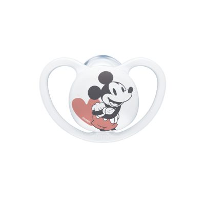 Lot de 2 sucettes Space Mickey avec tétine en silicone 6-18 mois - Transparent