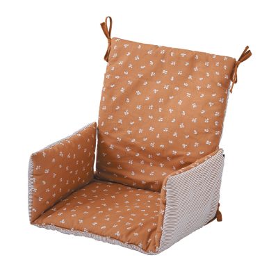 Coussin pour chaise haute en tissu réversible - Caramel