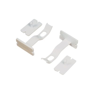 Lot de 2 bloque-portes et tiroirs double sécurité Tigex – Blanc - Blanc