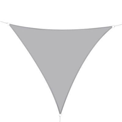 Outsunny Voile d'Ombrage Triangulaire Grande Taille 3 x 3 x 3 m Polyester Imperméabilisé Haute Densité 160 g/m² Gris