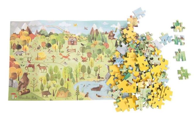 Puzzle de l'explorateur La Forêt 96 pièces Le Jardin du Moulin Moulin Roty