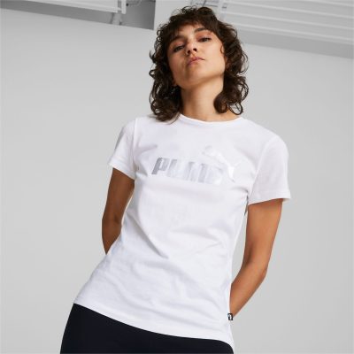PUMA T-Shirt Essentials+ Metallic Logo Femme