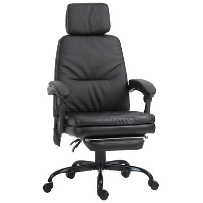 Vinsetto Fauteuil ergonomique chaise de bureau massant 5 modes de massage avec repose-pieds amovible - 71 x 69 x 120