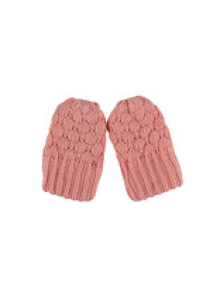 Moufles tricot rose doublées Groloudoux