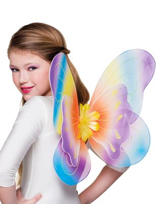 Ailes papillon multicolores 40 x 50 cm fille