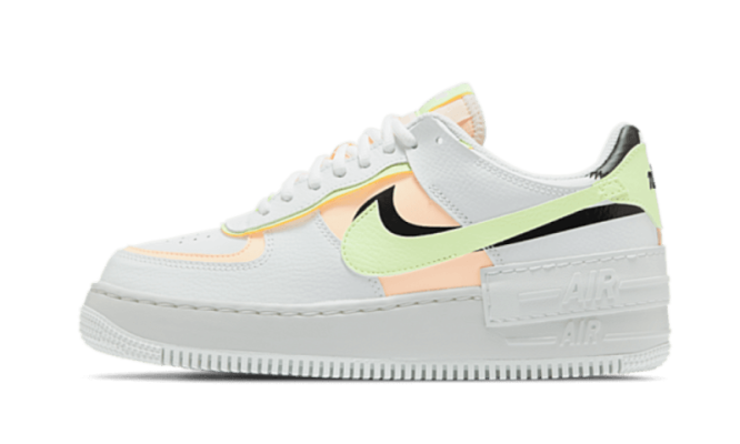 Nike Air Force 1 Shadow Summit White Barely Volt Crimson Tint