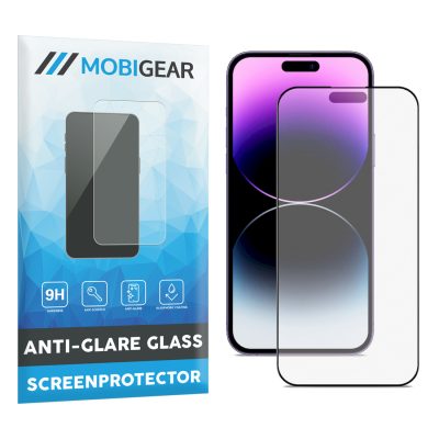 Mobigear Premium - Apple iPhone 14 Pro Verre trempé Protection d'écran Anti-Glare - Compatible Coque - Noir