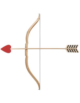 Arc et flèche de Cupidon de la Saint Valentin