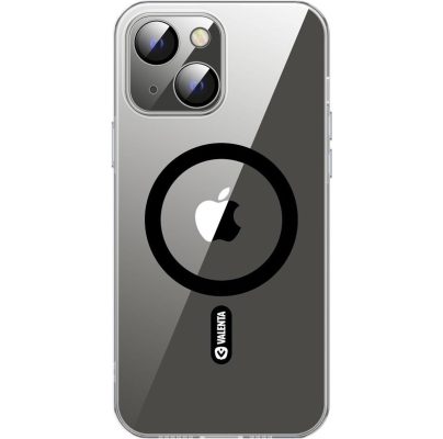 Valenta - Coque Apple iPhone 14 Plus Coque arrière en Verre trempé Compatible MagSafe - Transparent