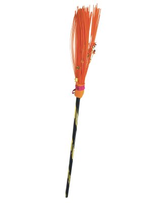 Balai sorcière orange 95 cm