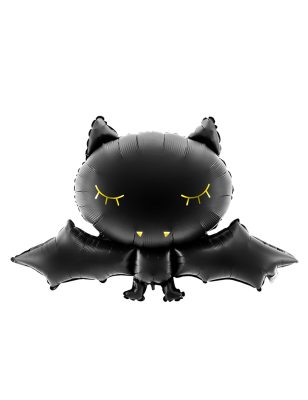 Ballon aluminium chauve souris noire 80 x 52 cm