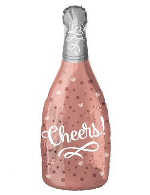 Ballon aluminium cheers champagne rosé 25 x 66 cm