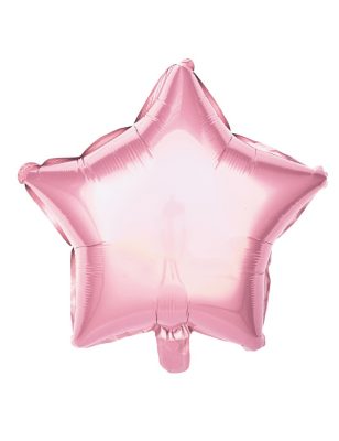 Ballon aluminium étoile rose pastel 48 cm
