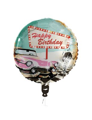 Ballon aluminium Happy Birthday Rock'n'roll 45 cm