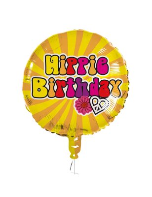 Ballon aluminium Hippie Birthday 45 cm
