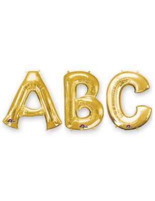 Ballon aluminium lettre dorée 86 cm